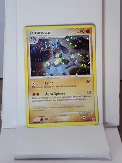 Pokémon TCG Lucario - Diamond & Pearl 6/130 - Rare Holo + SWIRL - Image 3