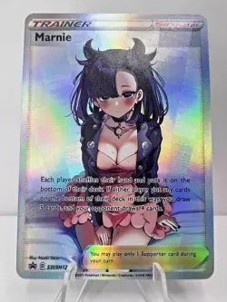 Marnie Full Art Pokemon Anime Waifu ACG DIY Trainer Art card - Image 1
