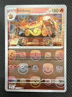 Pokemon TCG-Emboar 013/086-Masterball Reverse Holo-Scarlet Violet-White Flare - Image 8