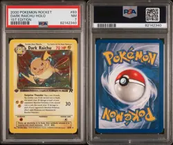2000 Pokémon TCG - Dark Raichu - 🌀Swirl🌀 - Holo 1st Edition Secret Rare - PSA7 - Image 3