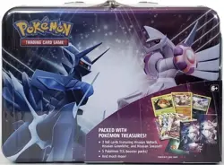 NEW-Pokémon TCG Sword & Shield PALKIA & DIALGA Collector Chest Tin - Image 6