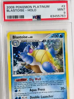 PSA 9 MINT Blastoise Platinum Holo 2009 Pokemon - Image 1