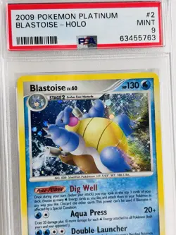 PSA 9 MINT Blastoise Platinum Holo 2009 Pokemon - Image 4