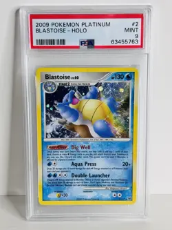 PSA 9 MINT Blastoise Platinum Holo 2009 Pokemon - Image 5