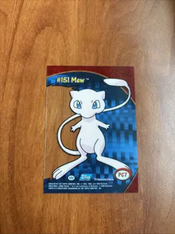 Mew PC7 Topps Pokémon TV Animated Edition Clear - Image 4