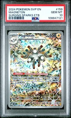 2024 POKEMON SVP EN-SV BLACK STAR PROMO 159 MAGNETON SURGING SPARKS ELITE PSA 10 - Image 1