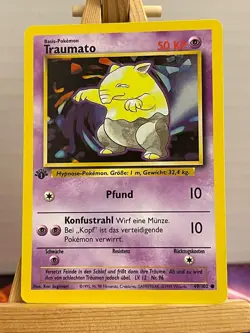 Traumato 49/102 1st Edition Base Set German EX Pokemon - Image 1