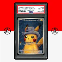 Pokemon PSA 10 Pikachu with Grey Felt Hat Van Gogh 085/SV-P 085 Black Star Promo - Image 1