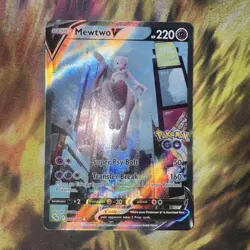 PokÃ©mon Go Mewtwo v Alternate Full Art Card 072/078 Pokemon TCG NM+  - Image 1