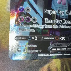 PokÃ©mon Go Mewtwo v Alternate Full Art Card 072/078 Pokemon TCG NM+  - Image 2