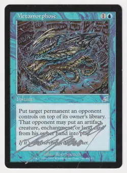 Silver Signed Metamorphose MP Scourge Artist Ron Spencer 2003 WOTC MTG Magic EDH - Image 1