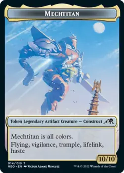 1 x Mechtitan Token - Kamigawa: Neon Dynasty - Light Play - MTG - Image 1
