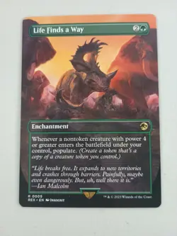 Magic the Gathering Life Finds a Way Borderless Jurassic World MTG NM - Image 2