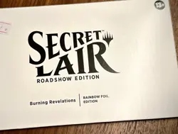 New Sealed MTG Secret Lair Burning Revelations RAINBOW FOIL Roadshow Edition - Image 1