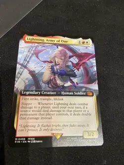 Lightning Army of One Extended Art #498 MTG Final Fantasy Magic Card NM - Image 4