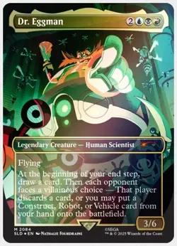🌟 Dr. Eggman 2084 RAINBOW 🌈 FOIL Sonic Secret Lair MTG PRESALE 🌟 - Image 2