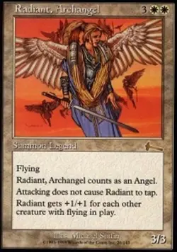 MTG Radiant, Archangel, Urza's Legacy, Heavily Played, English - Image 2