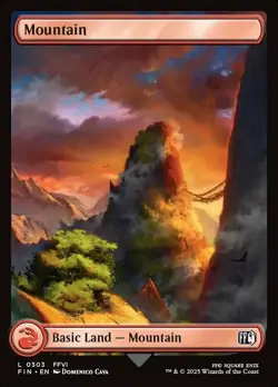 1x Mountain (0303) - Foil - Final Fantasy - Near Mint, English - MTG! - Image 1