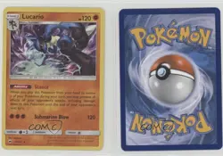 Lucario Holo Pokemon Sun & Moon Burning Shadows #71 2f4 - Image 3