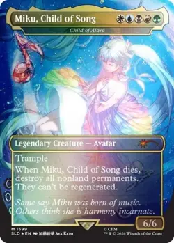 Miku, Child of Song - Child of Alara (Rainbow Foil) -Foil Near Mint MTG - Image 1