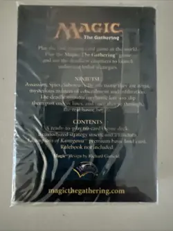 MAGIC THE GATHERING NINJUTSU THEME DECK BETRAYERS OF KAMIGAWA  *RARE “ BRAND NEW - Image 2