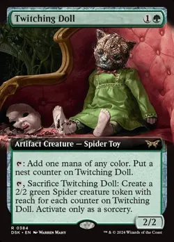 Twitching Doll- Duskmourn Extended Art Foil MTG-NM - Image 1