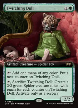 Twitching Doll- Duskmourn Extended Art Foil MTG-NM - Image 2