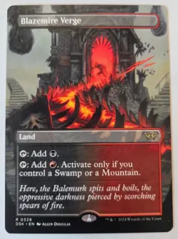 Blazemire Verge Borderless  - Duskmourn: House of Horror MTG NM - Image 1
