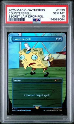 2025 Magic The Gathering Secret Lair Counterspell Foil #1933 PSA 10 Gem Mint - Image 1