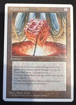 MANA VAULT 1995 Magic the Gathering 4th Edition MTG Mint Unplayed - Image 1