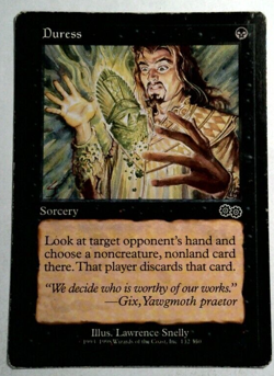 Mtg Duress *Urza's Saga - HP/Dmg* - Image 7