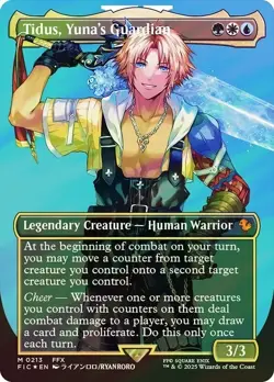 Tidus, Yuna's Guardian Surge Foil Showcase Final Fantasy MTG NM - Image 1