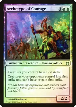 Born of the Gods  MTG  Foil   Archetype of Courage  Magic - Image 3