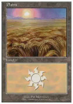 Moderate Play, English MTG Regular Plains (124) Battle Royale Box Set Magic the - Image 1