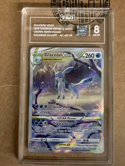 2023 POKEMON SWORD & SHIELD CROWN ZENITH #GG40 FULL ART/GLACEON VSTAR Tag 8 - Image 1