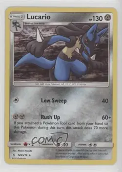 Lucario Reverse Foil Pokémon Sun & Moon Unbroken Bonds #126 0nr3 - Image 1