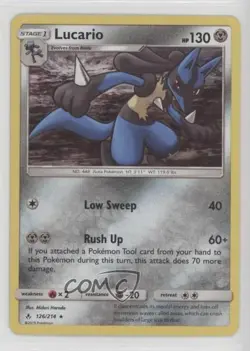 Lucario Reverse Foil Pokémon Sun & Moon Unbroken Bonds #126 0nr3 - Image 4