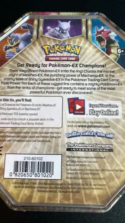 POKEMON 2016 XY Triple Power Machamp EX - Factory Sealed Collector Tin - Image 8