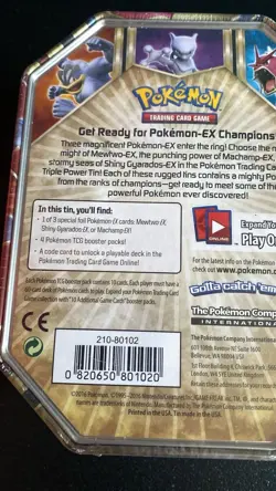 POKEMON 2016 XY Triple Power Machamp EX - Factory Sealed Collector Tin - Image 9