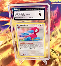 2008 POKEMON GREAT ENCOUNTERS - PRERELEASE - STAFF #49/106 PORYGON2 CGC 9 - Image 6