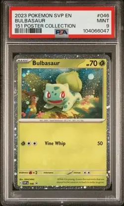 2023 POKEMON SVP EN-SV PROMO 151 POSTER COLLECTION #046 BULBASAUR PSA 9 - Image 1