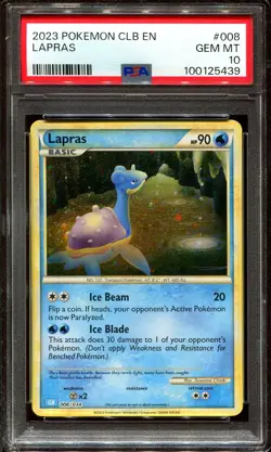 PSA 10 Lapras 007/034 CLB Pokemon Game Classic Pokemon Card - Image 2