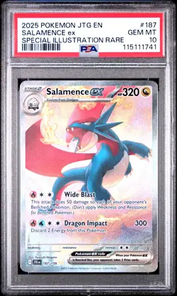 Salamence Ex 187 PSA 10 Gem Mint - Journey Together - Pokemon - Image 3