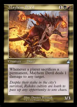 MTG Mayhem Devil - Foil - Retro Frame NM-Mint Ravnica Remastered - Image 2