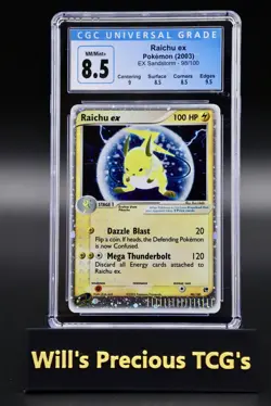 CGC 8.5 Raichu EX 98/100 EX Sandstorm 2003 EX Pokémon Card E Series Mint - Image 4