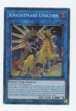 Yugioh RA01-EN043 Knightmare Unicorn (alternate art) Secret Rare 1st Ed NM/LP - Image 2