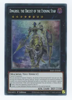 Yugioh RA01-EN040 Dingirsu, the Orcust of the Evening Star Secret Rare 1st NM/LP - Image 2