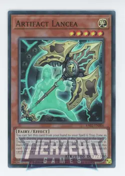 Yugioh RA01-EN006 Artifact Lancea Super Rare 1st Edition NM/LP - Image 1