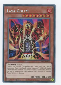 Yugioh RA01-EN001 Lava Golem Secret Rare 1st Edition NM/LP - Image 2