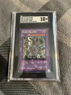 2003 YUGIOH! PROMO DUEL MASTER'S GUIDE #001 DARK PALADIN GRADED SGC 10 GEM MINT - Image 1